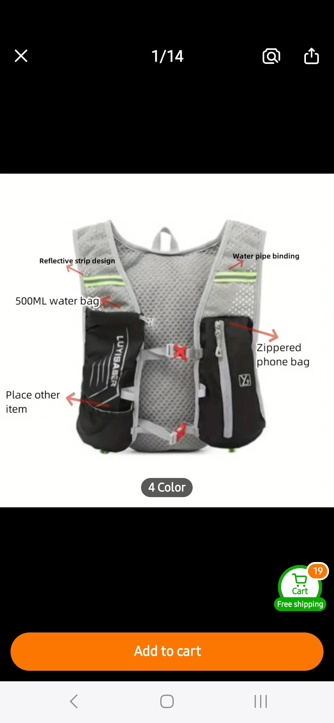 Running/Cycling Backpack